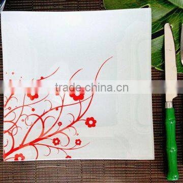 High quality white tempered glass plate