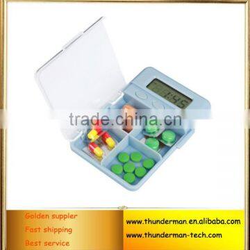 4 Large Compartments Alarm digital Pill box Timer Countdown Timer