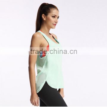 women breathable gym stringer vest, good performance yoga vest for ladies