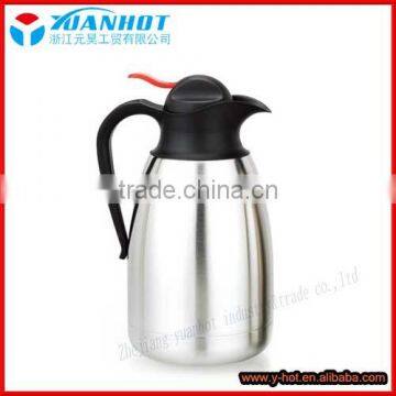 High quality double wall stainless steel camping coffee pot with handle