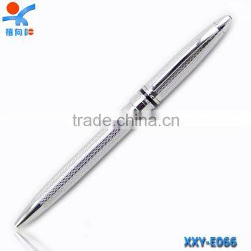 promotional customize logo silver metal twist ball pen slim