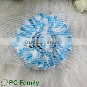 Colorful Chiffon Flower Shabby Rose Trim, Frayed Chiffon Rose Trim photo-2