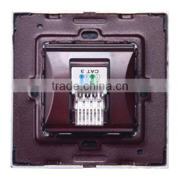 New Crystal and PC Material 1 Gang TEL Wall Socket photo-3