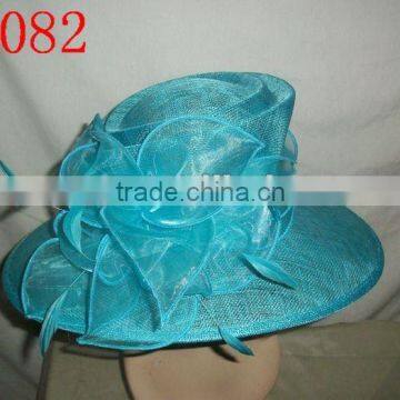 The bule sinamay hat for wedding