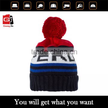 2015 latest pom pom knitting cashmere slouch beanie hat