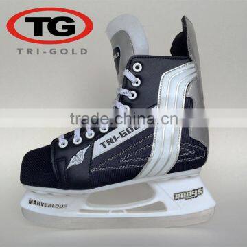 New design Mesh High quality PU ice skate shoes hockey for Men Stainless Steel blade