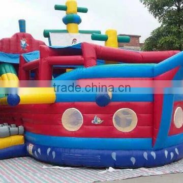 2015 hot commercial inflatable pirate ship bounce