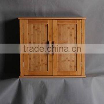 Bathroom bamboo furniture wall hang storage cabinet