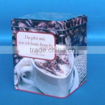 Square Tin Box for Coffee