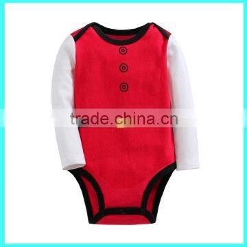 High quality autumn newborn soccer sport baby romper crotchless bodysuit