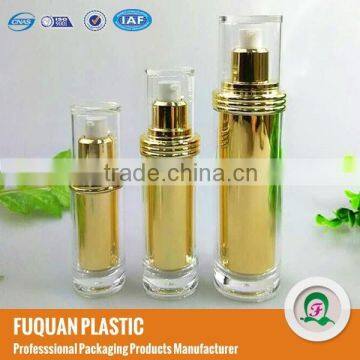 Gold plastic face treatment lotion bottles