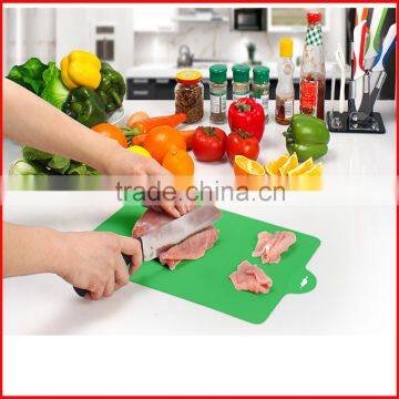 Silicone flexible cutting folding/foldable cutting board set