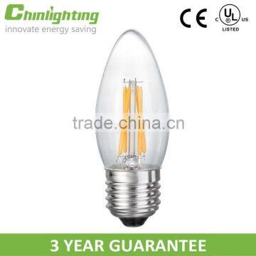 Chinlighting c35 e14 tail 4w led filament bulb c35 tungsten led filament lamp c35 e14 led filament led lighting
