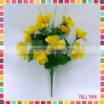 Promotional H33cm Yellow Silk Flowers Artificial Mini Iris
