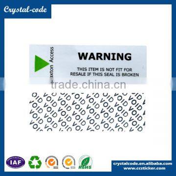 UV Printing Irreveersible Change High Residue Anti Fake Security VOID Label photo-2