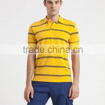 Men's horizontal stripe eco-friendly lifeline polo shirt for men