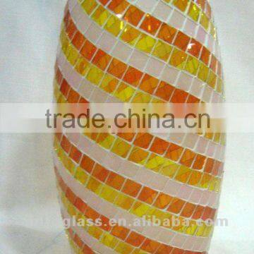 Mosaic glass vase