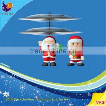 Newly flying Santa areoplane rc helicopter gift for Christmas with LED & MUSIC