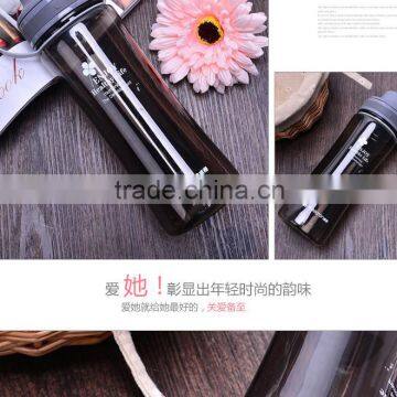 Silm colorful PCTG material plastic sports water bottle