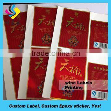 manufactures customized logo label maker,self adhesive cmyk beer label printing