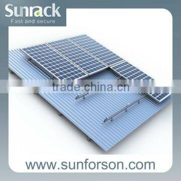 Solar power system metal roof mounting system