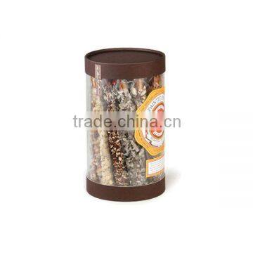 new style PVC window food paper packaging tube box