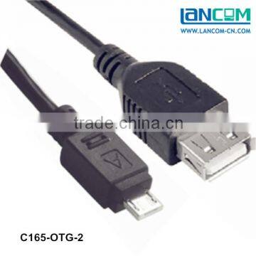 Factory wholesale pin usb 2.0 otg cable for charging AF to micro B male cable