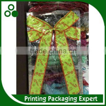 BIG SIZE PRINTED RIBBON BOW FOR CHRISTMAS