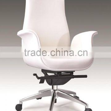 True Seating Concepts Self-return Swivel Leather Chair With Four Star Aluminum Base Chair