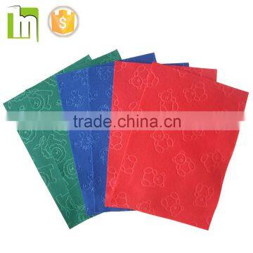 high quality colorful felt fabric/craft embossed soft felt sheets 60X90cm