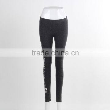 F5W31073 Letter Print Ladies Tights Leggings