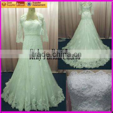 Hot sale lace wedding dress with a jacket