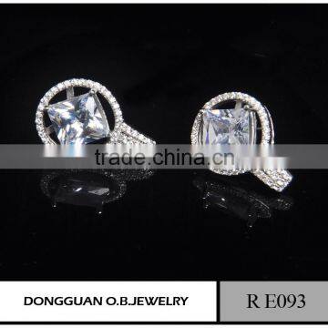 Sterling Silver Cut Cubic Zirconia Stud Earrings photo-6
