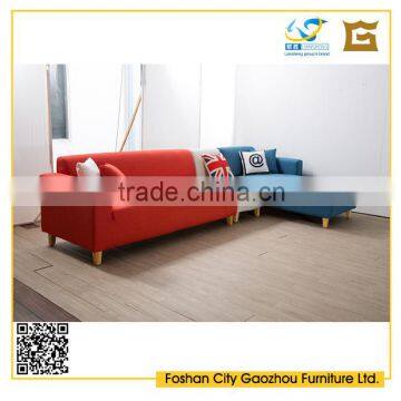 Hot sale high quality moden design foshan sofa with fabric corner