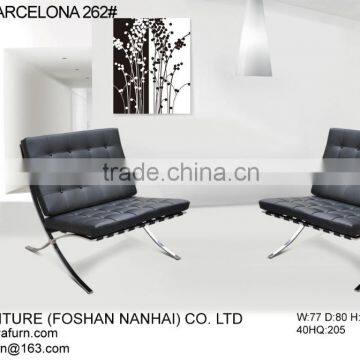 Classic Style Barcelona Living Room Lounge Chair & Ottoman Lounge Chair