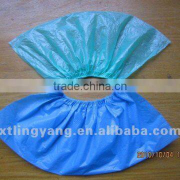 disposable plastic blue safety shoe cover