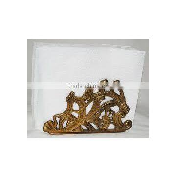 Brass antique napkin holder