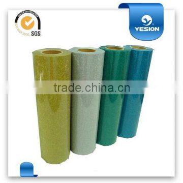 China manufacturer best quality cheap price pu pvc transfer film glitter textile vinyl