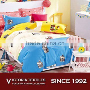 Lovely Single Queen King Size Bed Set Pillowcase Quilt Duvet Cover For Kids
