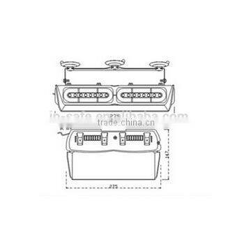 Red and Blue Led Deck Visor Strobe Lights for Police Emergency Vehicle LTDG18 photo-4