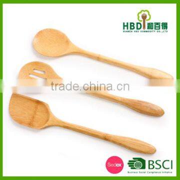 Bamboo Kitchen Ustensil With Slot Wooden Kitchen Cooking Spoons