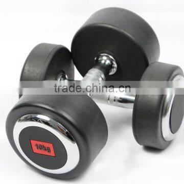 High quality black Fixed Rubber Dumbbell AR01 for sale