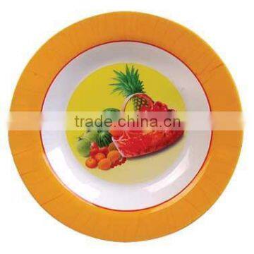 Round melamine Tray,plastic plate,plastic food container