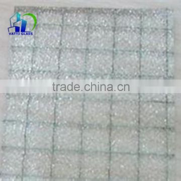 6mm 6.5mm 7mm Clear Wired Glass with CE ISO9001 wired glass pattern glass