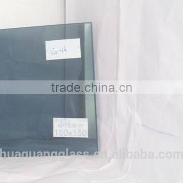 4mm dark-blue reflective glass with softcoating