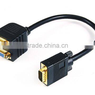 VGA male to 2*VGA female adapter