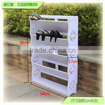 wood plastic composite Carving new fashion Shoe Rack