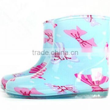 Cartoon sky light rainboots for kids, lovely pvc rain shoes, water proof shoes