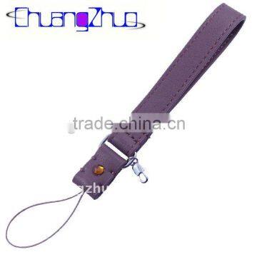 New Style Nerbris Genuine Leather Cell Phone strap with clip