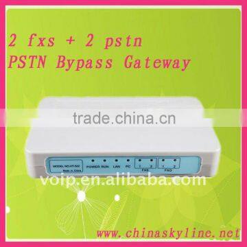 HT522,2 fxs+ 2 pstn fxs VoIP Gateway/ pstn bypass gateway